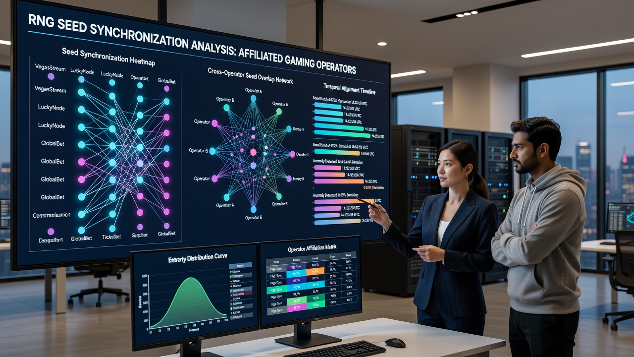 Graph displaying seed synchronization frequency across multiple operator networks in 2026