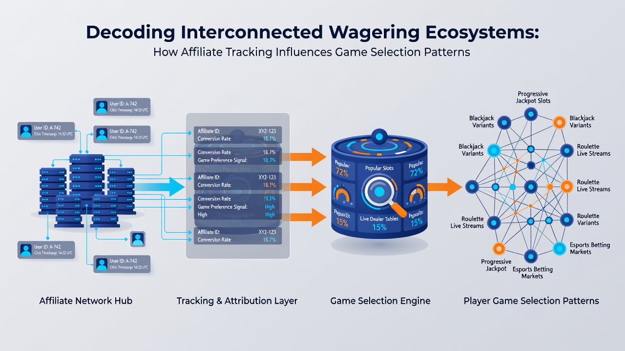Analytics dashboard displaying affiliate performance metrics and game selection heatmaps across casino provider networks